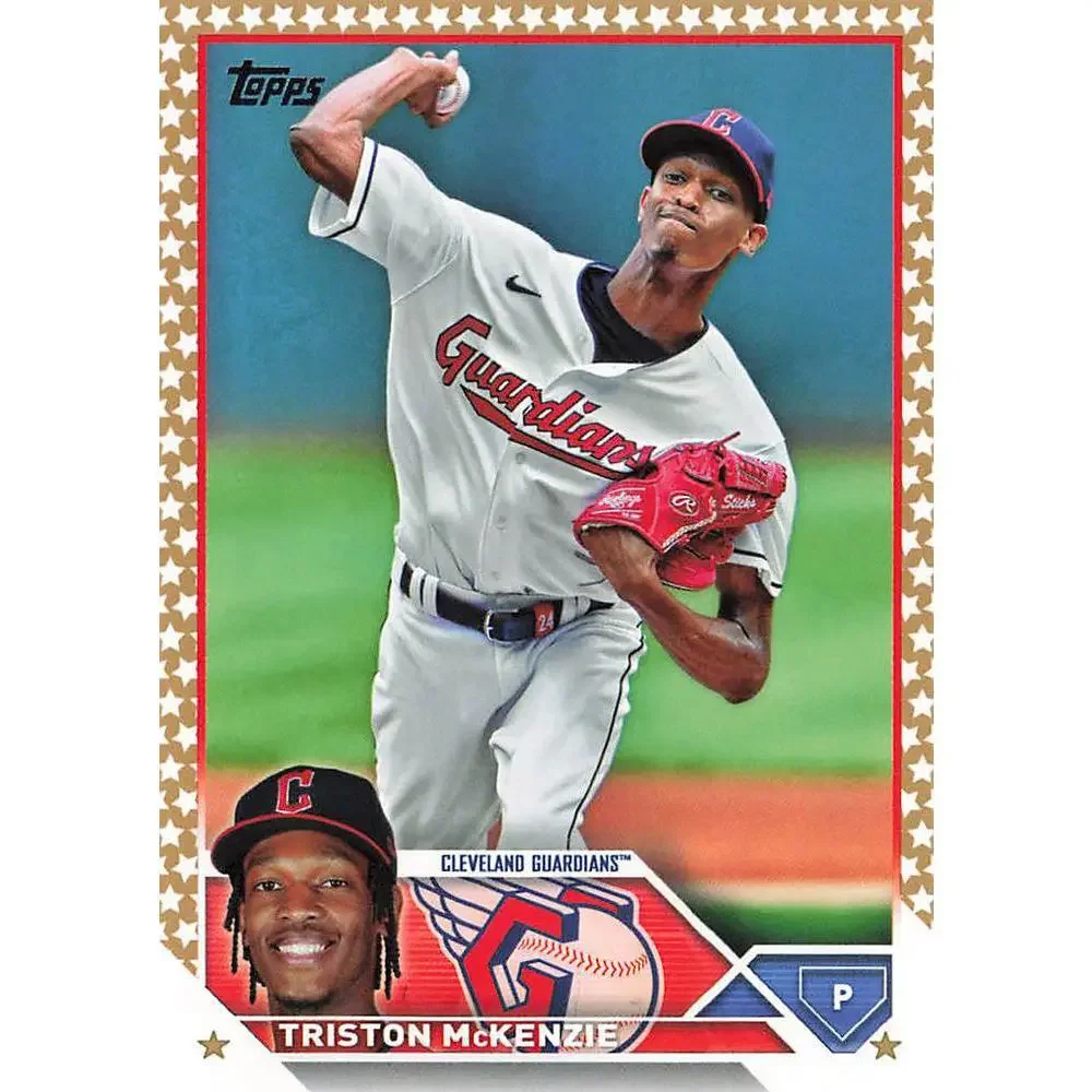 2023 Topps Gold Star Triston McKenzie #65 Cleveland Guardians